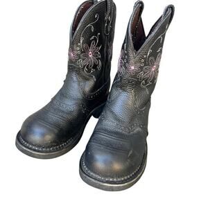 Justin Gypsy Steel Toe Waterproof black boots, women's size 6 1/2 B